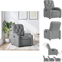 Relaxsessel Hellgrau Stoff - Entspannungs Sessel - Relaxsessel - Bequeme Lounge Chair - Fernsehsessel - Wohnzimmersessel Relaxsessel Hellgrau Stoff - Entspannungs Sessel - Relaxsessel - Bequeme Lounge Chair - Fernsehsessel - Wohnzimmersessel von VIDAXL