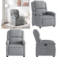 Relaxsessel Hellgrau Stoff - Komfortsessel - Relaxsessel - Lesesessel - Beistelltisch Mit Ablagefach - Fernsehsessel - Home & Living Relaxsessel Hellgrau Stoff - Komfortsessel - Relaxsessel - Lesesessel - Beistelltisch Mit Ablagefach - Fernsehsessel - Home & Living von VIDAXL