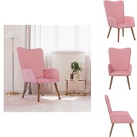 Relaxsessel Rosa Samt - Sessel - Rosa Sessel - Samt Sessel - Wohnzimmersessel - Gemütlicher Sessel von VIDAXL
