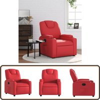 Relaxsessel Rot Kunstleder - Komfortabler Sessel - Relaxsessel - Lounge Chair - Fernsehsessel - Lederlook von VIDAXL