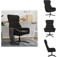 Relaxsessel Schwarz Samt - Samtsessel - Schwarzer Sessel - Bequemer Sessel - Drehstuhl - Lounge Chair von VIDAXL