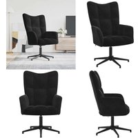 Relaxsessel Schwarz Samt - Samtsessel - Schwarzer Sessel - Drehsessel - Wohnzimmersessel - Lounge Chair - Home & Living Relaxsessel Schwarz Samt - Samtsessel - Schwarzer Sessel - Drehsessel - Wohnzimmersessel - Lounge Chair - Home & Living von VIDAXL