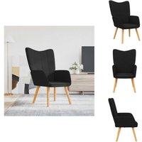 Relaxsessel Schwarz Stoff - Sessel Schwarz - Bequemlichkeit - Lounge Chair - Wohnzimmersofa - Relax Sessel von VIDAXL