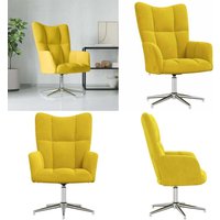 Relaxsessel Senfgelb Samt - Samtsessel - Sessel Gelb - Wohnzimmersessel - Drehsessel - Lounge Chair - Home & Living von VIDAXL