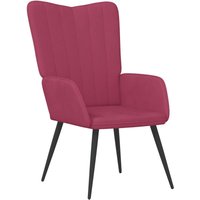 Relaxsessel Weinrot Samt vidaXL von VIDAXL