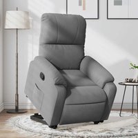 Vidaxl - Relaxsessel mit Aufstehhilfe Dunkelgrau Mikrofasergewebe von VIDAXL