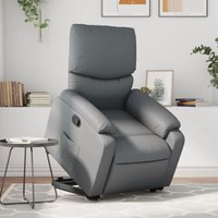 Vidaxl - Relaxsessel mit Aufstehhilfe Grau Kunstleder 242949 von VIDAXL