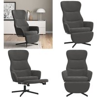 Relaxsessel mit Fußstütze Dunkelgrau Samt - Samtsessel - Relaxsessel - Fernsehsessel - Lounge Chair - Sessel Mit Fussablage - Home & Living Relaxsessel mit Fußstütze Dunkelgrau Samt - Samtsessel - Relaxsessel - Fernsehsessel - Lounge Chair - Sessel Mit Fussablage - Home & Living von VIDAXL