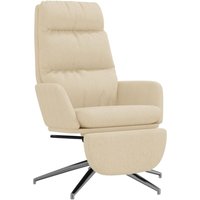 Relaxsessel mit Fußteil Creme Stoff Vidaxl von VIDAXL