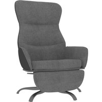 Relaxsessel mit Fußteil Dunkelgrau Stoff Vidaxl Relaxsessel mit Fußteil Dunkelgrau Stoff Vidaxl von VIDAXL