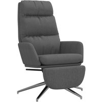 Relaxsessel mit Fußteil Dunkelgrau Stoff Vidaxl von VIDAXL