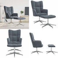 Relaxsessel mit Hocker Dunkelgrau Samt - Sessel - Relaxsessel - Lounge Chair - Samt Sessel - Grau Sessel - Home & Living Relaxsessel mit Hocker Dunkelgrau Samt - Sessel - Relaxsessel - Lounge Chair - Samt Sessel - Grau Sessel - Home & Living von VIDAXL
