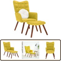Vidaxl - Relaxsessel mit Hocker Gelb Samt von VIDAXL