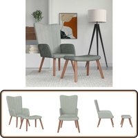 Relaxsessel mit Hocker Hellgrau Samt - Sessel - Samt Sessel - Wohnraum Dekoration - Bequemlichkeit - Lounge Sessel Relaxsessel mit Hocker Hellgrau Samt - Sessel - Samt Sessel - Wohnraum Dekoration - Bequemlichkeit - Lounge Sessel von VIDAXL