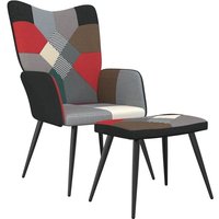Relaxsessel mit Hocker Patchwork Stoff Vidaxl von VIDAXL