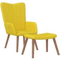 Vidaxl - Relaxsessel mit Hocker Senfgelb Samt 28586 von VIDAXL