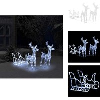 Rentiere & Schlitten Weihnachtsdekoration 160 LEDs 130 cm Acryl - Weihnachtsdekoration - Lichterkette - Outdoor Beleuchtung - Winterdeko Rentiere & Schlitten Weihnachtsdekoration 160 LEDs 130 cm Acryl - Weihnachtsdekoration - Lichterkette - Outdoor Beleuchtung - Winterdeko von VIDAXL