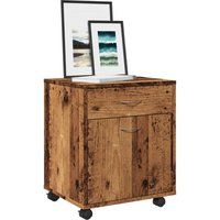 vidaXL Rollcontainer Altholz-Optik 45x38x54 cm Holzwerkstoff von VIDAXL