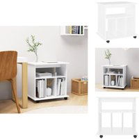 Rollschrank Weiß 60x45x60 cm Holzwerkstoff - Rollcontainer - Weißer Schrank - Büroorganisation - Schreibtischaccessoires - Stauraum Rollschrank Weiß 60x45x60 cm Holzwerkstoff - Rollcontainer - Weißer Schrank - Büroorganisation - Schreibtischaccessoires - Stauraum von VIDAXL