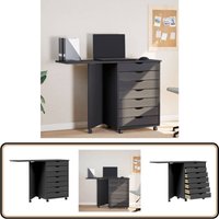 Rollschrank mit Schreibtisch moss Grau Massivholz Kiefer - Schubladenschrank - Bürostuhl - Home Office - Regal - Aktenvernichter Rollschrank mit Schreibtisch moss Grau Massivholz Kiefer - Schubladenschrank - Bürostuhl - Home Office - Regal - Aktenvernichter von VIDAXL