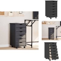 Rollschrank mit Schubladen moss Grau Massivholz Kiefer - Schreibtischorganizer - Bürobedarf - Regalsystem - Ablagefach - Mobiliar Rollschrank mit Schubladen moss Grau Massivholz Kiefer - Schreibtischorganizer - Bürobedarf - Regalsystem - Ablagefach - Mobiliar von VIDAXL