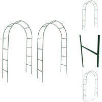 Rosenbögen, Gitter & Pergolen - 2x Garten Rosenbogen Torbogen Rankgitter Rosensäule - Grün von VIDAXL