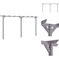 Vidaxl - Rosenbögen, Gitter & Pergolen - Living Garten-Pergola Grau 400x40x205 cm Imprägniertes Kiefernholz - Grau von VIDAXL