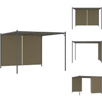 Rosenbögen, Gitter & Pergolen - Living Gartenpergola mit Ausziehbarem Dach 3x3 m Taupe 180 g/m² - Taupe von VIDAXL