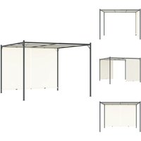 Rosenbögen, Gitter & Pergolen - Living Pergola mit Verstellbarem Dach Cremeweiß 3x3 m Stahl - Weiß Rosenbögen, Gitter & Pergolen - Living Pergola mit Verstellbarem Dach Cremeweiß 3x3 m Stahl - Weiß von VIDAXL
