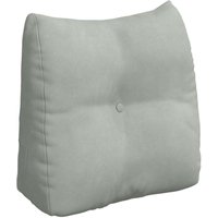 Rücken Kissen Hellgrau 45 x 24 x 50 cm Samt vidaXL von VIDAXL