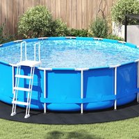 Runde Poolabdeckung Schwarz Kunststoff Ø 396 cm Poolabdeckung vidaXL956911 von VIDAXL