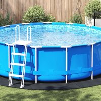 Runde Poolabdeckung Schwarz Polyethylen Ø 428 cm Poolabdeckung vidaXL317925 von VIDAXL