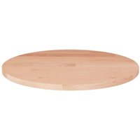 Runde Tischplatte Ø40x1,5 cm Unbehandeltes Massivholz Eiche Vidaxl von VIDAXL