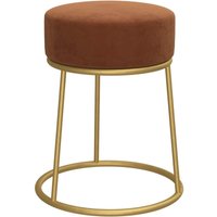 Runder Hocker Braun Samt Vidaxl von VIDAXL