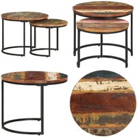 Vidaxl - Satztische 2 Stk. Altholz Massiv - Holztisch - Couchtisch - Sideboard - Wohnzimmerstil - Vintage Stil - Home & Living von VIDAXL
