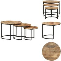 Vidaxl - Satztische 3 Stk. Rohes Mangoholz - Holztisch - Couchtisch - Set - Mangoholz - Wohnzimmmobiliar Vidaxl - Satztische 3 Stk. Rohes Mangoholz - Holztisch - Couchtisch - Set - Mangoholz - Wohnzimmmobiliar von VIDAXL