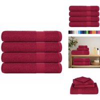 Saunatücher 4 Stk. Bordeauxrot 80x200cm 360 g/m² 100% Baumwolle - Saunatuch - Saunatücher - Handtuch - Handtuch Mit Schlaufe Saunatücher 4 Stk. Bordeauxrot 80x200cm 360 g/m² 100% Baumwolle - Saunatuch - Saunatücher - Handtuch - Handtuch Mit Schlaufe von VIDAXL