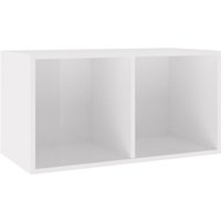 Bonnevie - Schallplatten-Aufbewahrungsbox Hochglanz-Weiß 71x34x36 cm vidaXL792687 von BONNEVIE