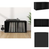 Schallplatten-Aufbewahrungsbox Schwarz 71x34x36cm Holzwerkstoff - Schallplattenregal - Vinyl-Regal - Plattenspielerzubehör - Musikaufbewahrung Schallplatten-Aufbewahrungsbox Schwarz 71x34x36cm Holzwerkstoff - Schallplattenregal - Vinyl-Regal - Plattenspielerzubehör - Musikaufbewahrung von VIDAXL