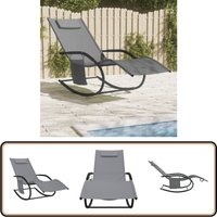 Schaukelliege Grau Stahl und Textilene - Gartensauna - Liegeplatz Im Freien - Gartenlounge - Outdoor Möbel - Relaxsessel Schaukelliege Grau Stahl und Textilene - Gartensauna - Liegeplatz Im Freien - Gartenlounge - Outdoor Möbel - Relaxsessel von VIDAXL