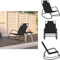 Vidaxl - Schaukelliege Schwarz Stahl und Textilene - Gartensauna - Liegeplatz Im Freien - Outdoor Möbel - Strandkorb - Relaxsessel von VIDAXL
