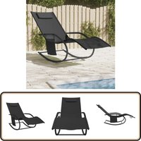 Schaukelliege Schwarz Stahl und Textilene - Schaukelliege - Gartenliege - Sonnenschirm - Outdoor Möbel - Relaxsessel Schaukelliege Schwarz Stahl und Textilene - Schaukelliege - Gartenliege - Sonnenschirm - Outdoor Möbel - Relaxsessel von VIDAXL