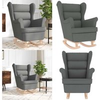 Schaukelsessel Dunkelgrau 74x90x102 cm Stoff - Vidaxl Schaukelsessel Dunkelgrau 74x90x102 cm Stoff - Vidaxl von VIDAXL