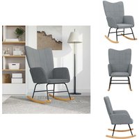 Schaukelsessel Hellgrau Stoff - Schaukelsessel - Relaxsessel - Wohnzimmersessel - Grau - Polstersessel Schaukelsessel Hellgrau Stoff - Schaukelsessel - Relaxsessel - Wohnzimmersessel - Grau - Polstersessel von VIDAXL