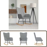 Schaukelsessel Hellgrau Stoff - Schaukelsessel - Relaxsessel - Wohnzimmersessel - Lounge Chair - Grau Schaukelsessel Hellgrau Stoff - Schaukelsessel - Relaxsessel - Wohnzimmersessel - Lounge Chair - Grau von VIDAXL