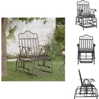 Schaukelstuhl 61 cm Schwarz Stahl - Gartenschaukel - Metallgartenmöbel - Gartenbank - Outdoor Möbel - Schaukelsessel Schaukelstuhl 61 cm Schwarz Stahl - Gartenschaukel - Metallgartenmöbel - Gartenbank - Outdoor Möbel - Schaukelsessel von VIDAXL