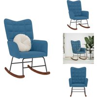 Schaukelstuhl Blau Samt - Schaukelstuhl - Schaukelstühle - Stuhl - Loungesessel von VIDAXL