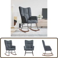 Schaukelstuhl Dunkelgrau Samt - Samtsessel - Schaukelstuhl - Wohnzimmersessel - Lounge Chair - Gemütlicher Sessel von VIDAXL