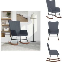 Schaukelstuhl Dunkelgrau Samt - Samtsessel - Schaukelstuhl - Wohnzimmersessel - Lounge Chair - Relaxsessel Schaukelstuhl Dunkelgrau Samt - Samtsessel - Schaukelstuhl - Wohnzimmersessel - Lounge Chair - Relaxsessel von VIDAXL