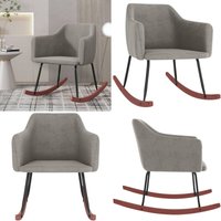 Schaukelstuhl Hellgrau Samt - Samtsessel - Schaukelstuhl - Lounge Chair - Relaxsessel - Wohnzimmersessel - Home & Living Schaukelstuhl Hellgrau Samt - Samtsessel - Schaukelstuhl - Lounge Chair - Relaxsessel - Wohnzimmersessel - Home & Living von VIDAXL